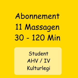 11er Abonnemente für Studenten AHV/IV-Bezüger Kulturlegi - Tida Thai Massage Zürich