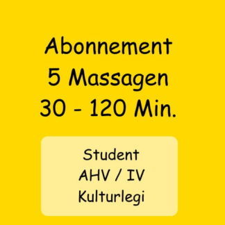 5er Abonnemente für Studenten AHV/IV-Bezüger Kulturlegi - Tida Thai Massage Zürich